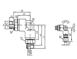 DG 208-R 90°滾珠軸承雙旋轉(zhuǎn)接頭、PARKER接頭、PARKER卡套接頭