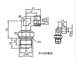 DVWE-R 90°滑動軸承旋轉(zhuǎn)接頭、PARKER接頭、PARKER卡套接頭