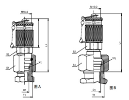 VKA3 壓力表連接測試點接頭 - 連接螺紋M16x2、parker球閥、PARKER接頭