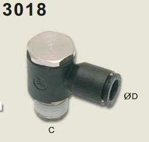 legris樂(lè)可利絞接式接頭， BSPT(即PT斜螺紋)3108