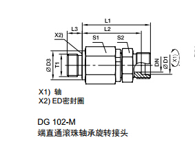 DG-M 公制外螺紋滾珠軸承旋轉(zhuǎn)接頭、parker球閥、PARKER接頭