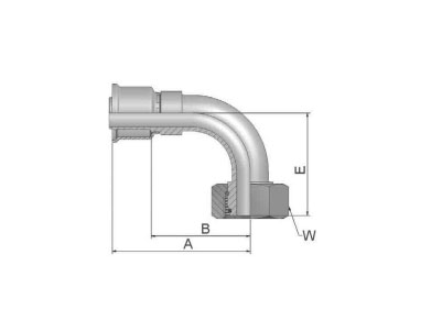 Parker膠管派克膠管接頭26系列1CF26公制24°錐內(nèi)螺紋帶O形圈 輕系列 90°接頭、parker球閥、PARKER接頭