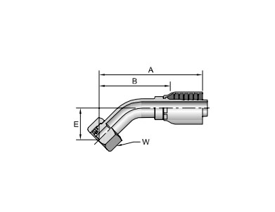 Parker膠管派克膠管接頭43系列1CE43公制24°錐內(nèi)螺紋帶O形圈 輕系列 45°接頭、parker球閥、PARKER接頭